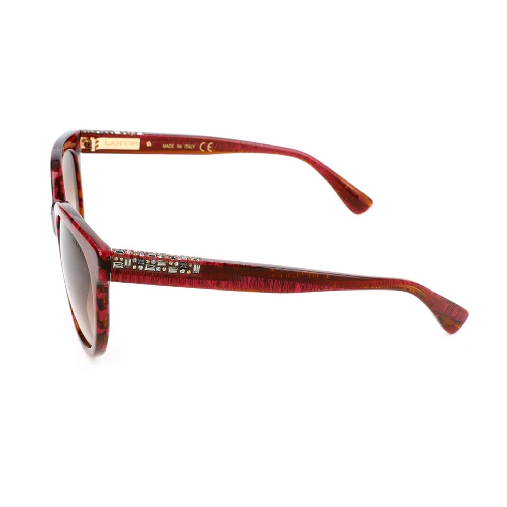 Lanvin Burgundy Sunglasses with Crystal Accents